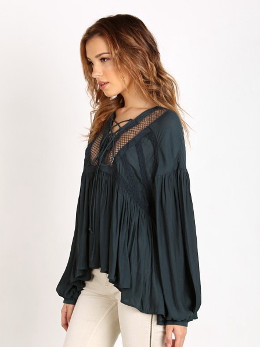 Free People Flowy Long Sleeve Top